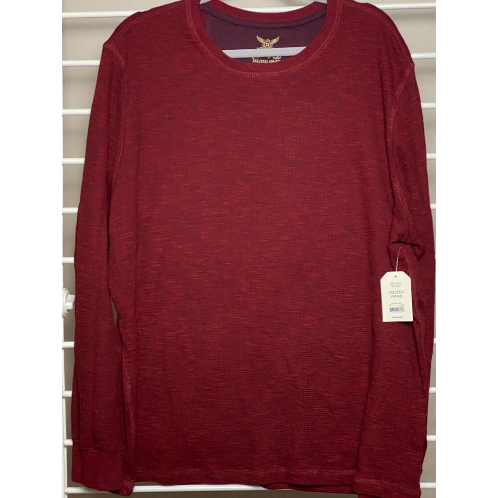 Vintage NWT Faded Glory Mens Thermal Shirt Crew Neck 2XL 50 - 52 Cotton Blend